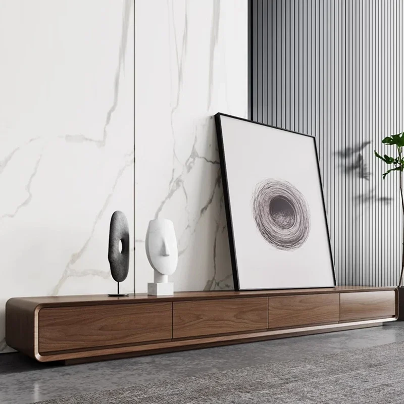 Interior Design Tv Room - Wooden Long Tv Table Modern Design