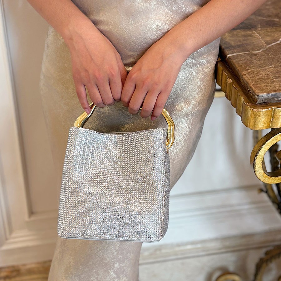 Interior Design Texture - Lady Full Rhinestone Bucket Handbags European