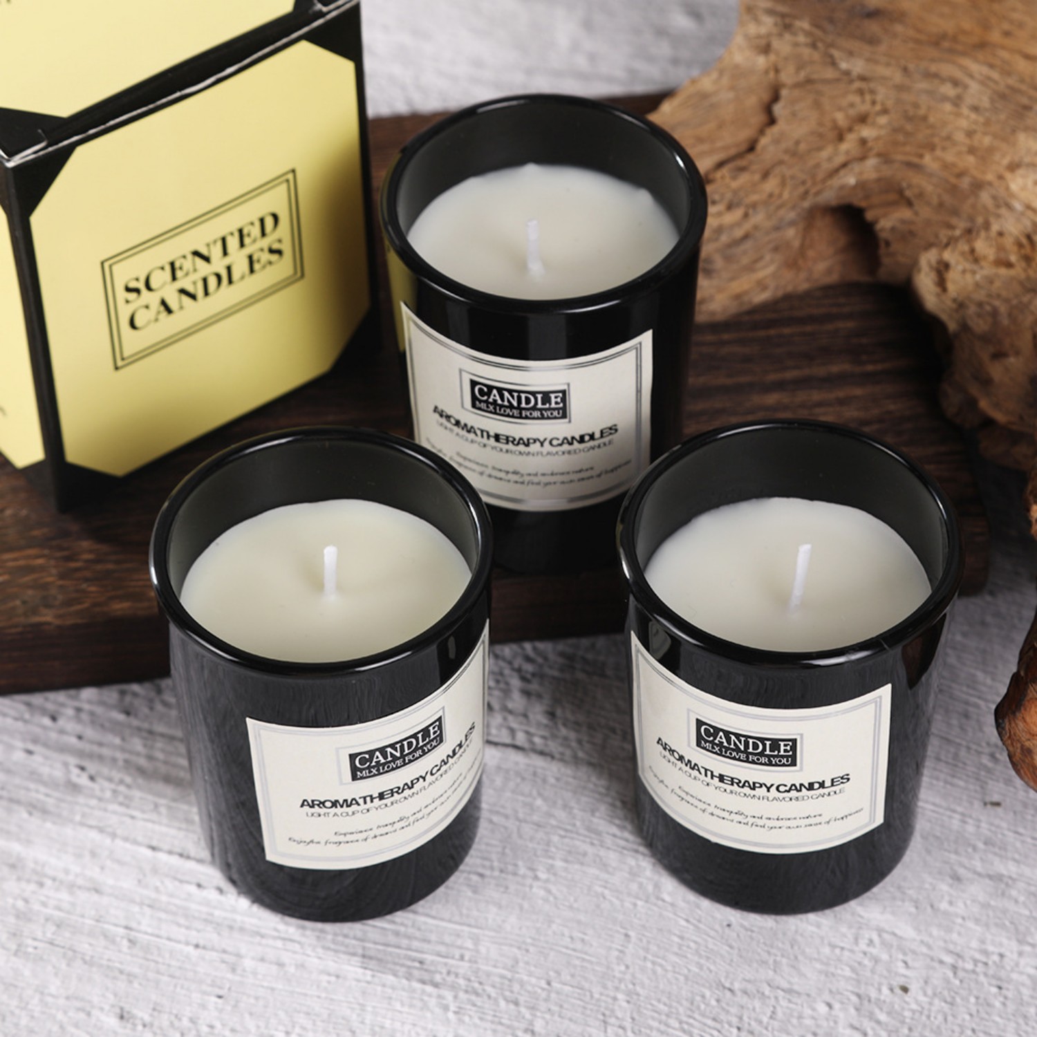 1pc Matte Black Glass Cup Cand - Ceramic Candle Vessel avis et prix