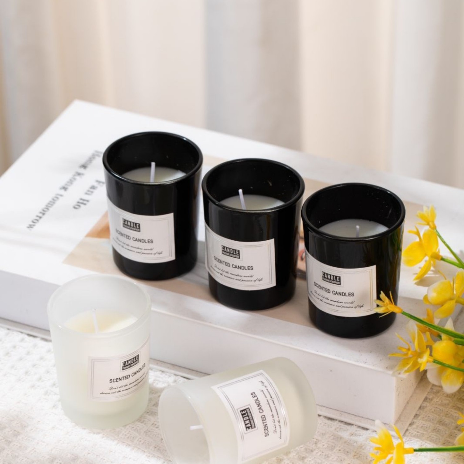 1pc Matte Black Glass Cup Cand - Ceramic Candle Vessel avis et prix