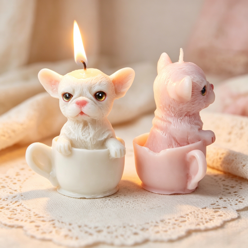 Cute Dog Cup Shaped Silicone M - Ceramic Candle Vessel avis et prix