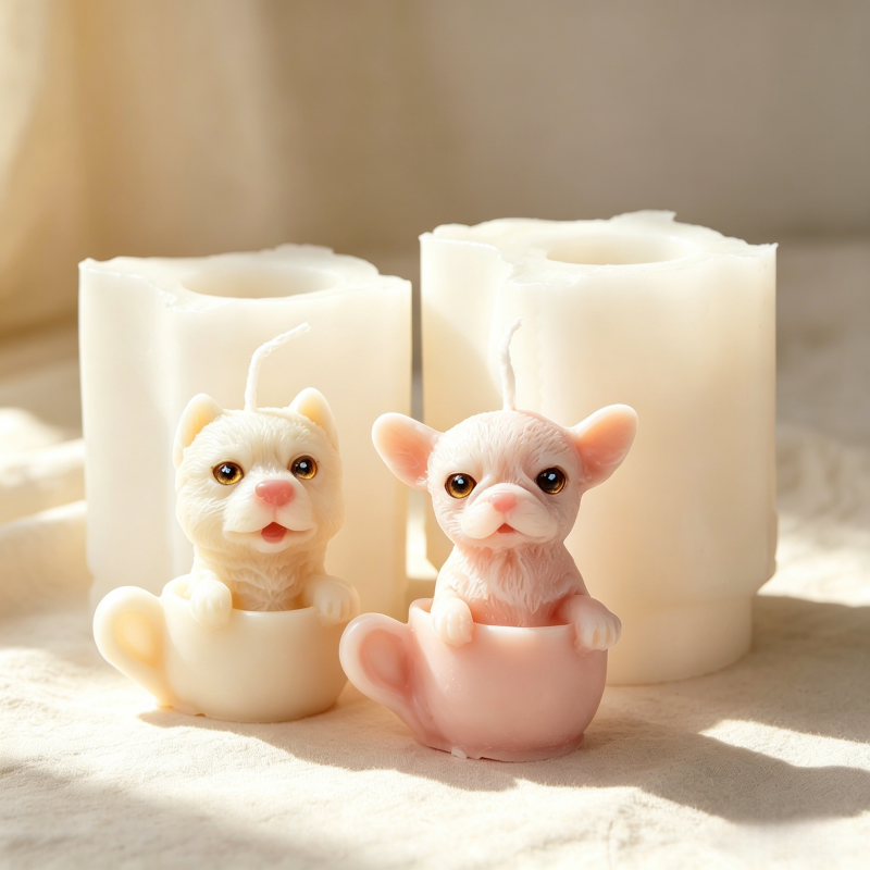 Cute Dog Cup Shaped Silicone M - Ceramic Candle Vessel avis et prix