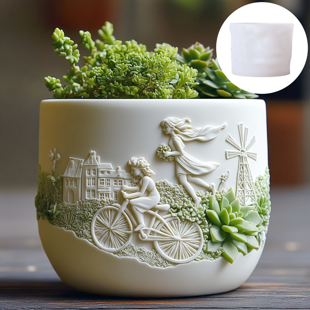 Beauty holding horse relief su - Ceramic Candle Vessel avis et prix