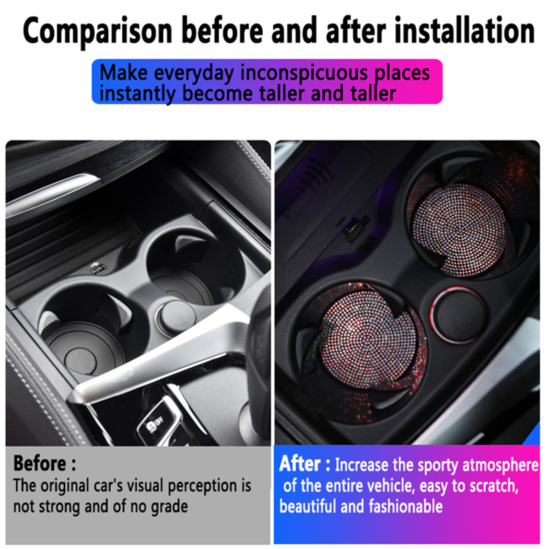 2Pcs Car Non Slip Water Cup Pa - Interior Design Texture avis et prix