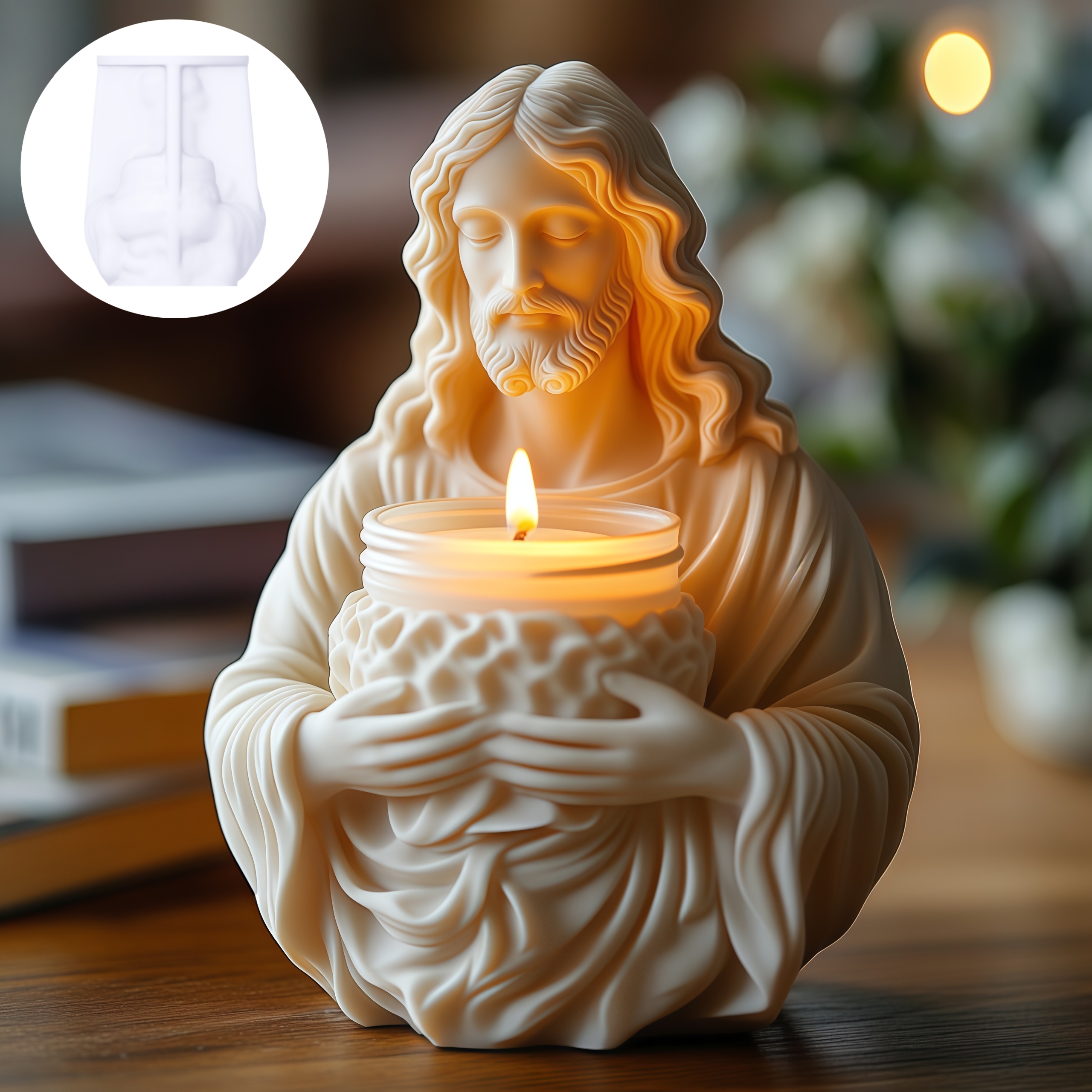 New Jesus Flower pot succulent - Ceramic Candle Vessel avis et prix