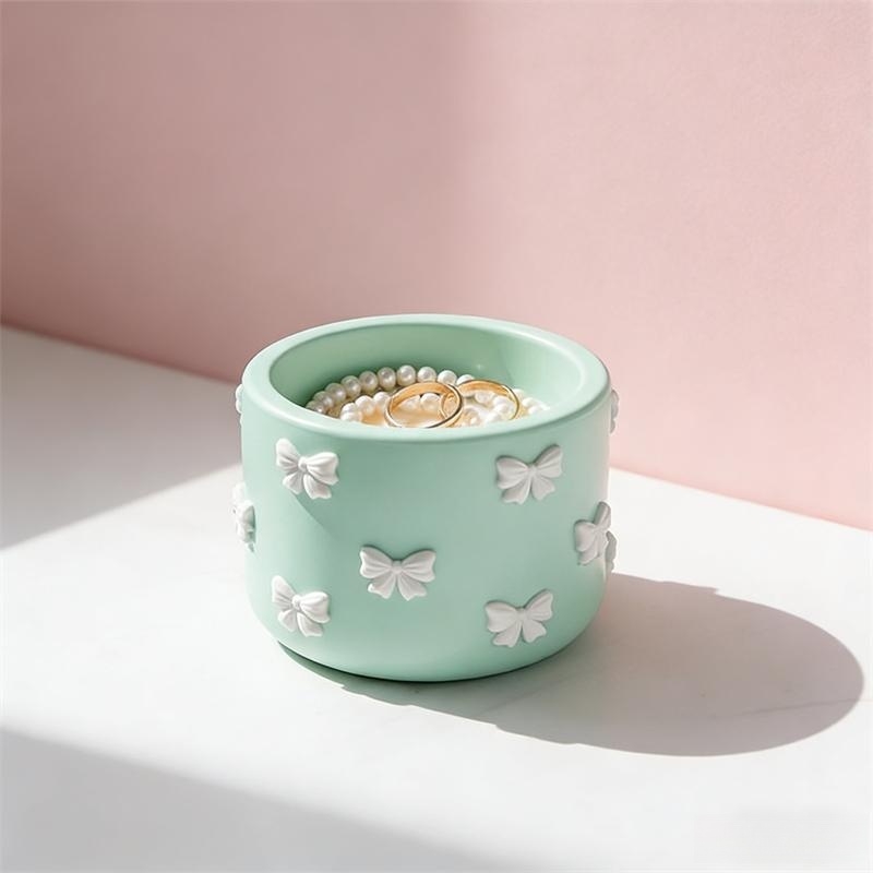 Mini Bowknot Round Plaster Gyp - Ceramic Candle Vessel avis et prix