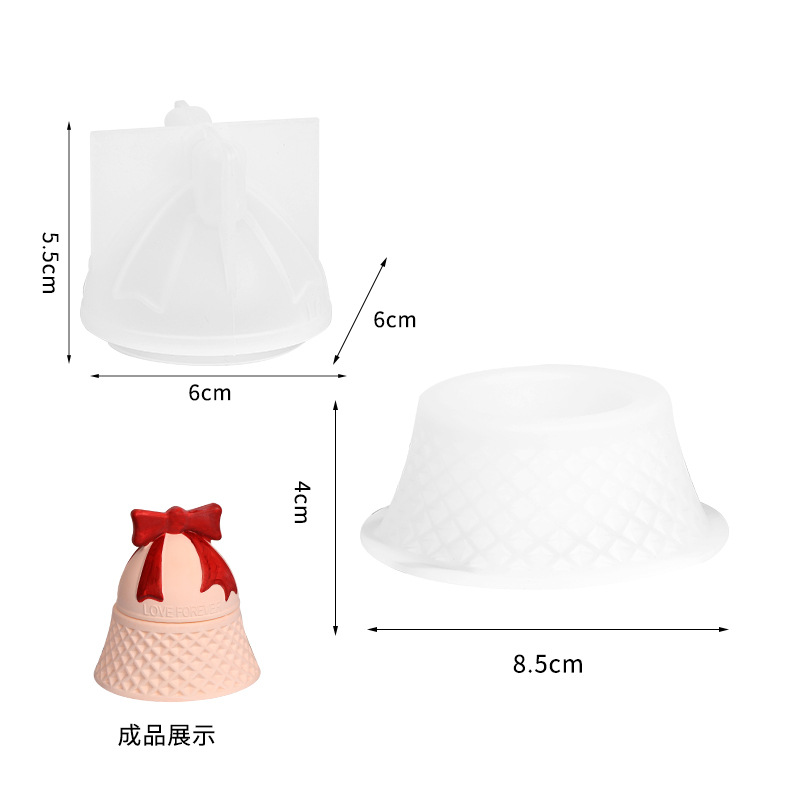 Christmas Bell Shaped Silicone - Ceramic Candle Vessel avis et prix