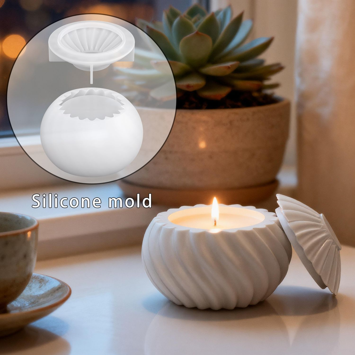 DIY Spiral Pearlescent Candle  - Ceramic Candle Vessel avis et prix