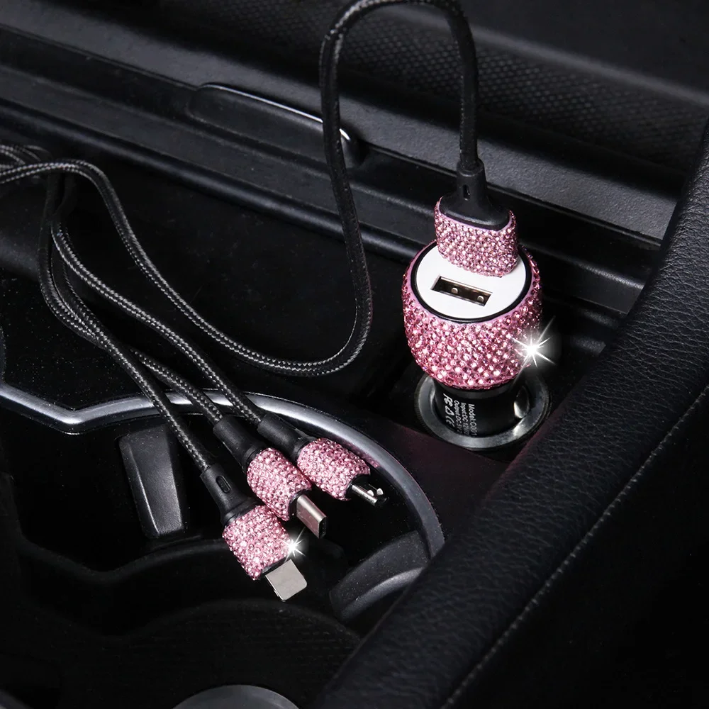 Bling USB Car Charger 5V 2.1A  - Interior Design Texture avis et prix
